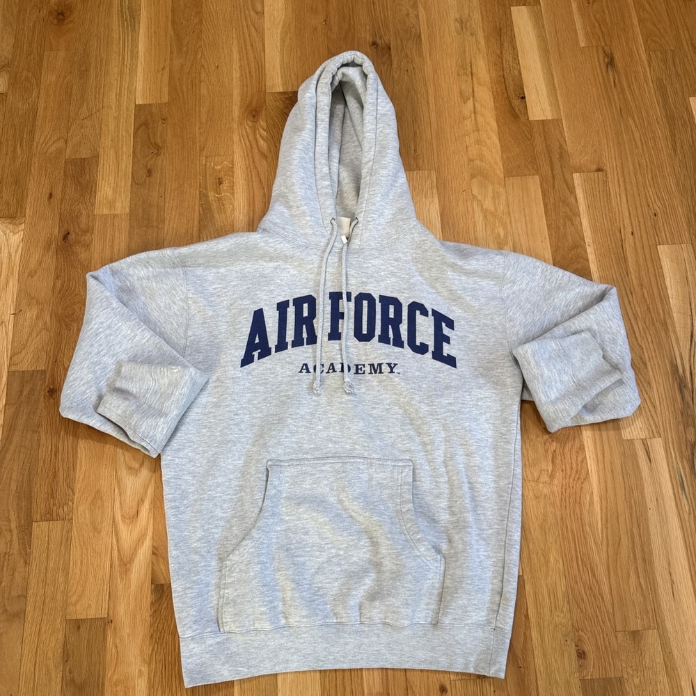 Vntg Air Force Academy Hoodie Pullover Fleece Hoodie Military Usafa Oarsman Sm